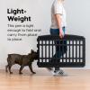 imageIRIS USA 24quot 4Panel Pet Dog Puppy Playpen IndoorOutdoor Dog Pen 35 x 35 x 24 Foldable Fold It Down Easy Storing Customizable WhiteBlack