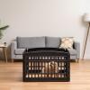 imageIRIS USA 24quot 4Panel Pet Dog Puppy Playpen IndoorOutdoor Dog Pen 35 x 35 x 24 Foldable Fold It Down Easy Storing Customizable WhiteBlack