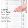 imageIRIS USA 24quot 4Panel Pet Dog Puppy Playpen IndoorOutdoor Dog Pen 35 x 35 x 24 Foldable Fold It Down Easy Storing Customizable WhiteWhite