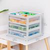 imageIRIS USA 3Tier Scrapbook Storage Unit with Organizer Top Fits 12quot x 12quot Papers for Tools Office Art and Craft Supplies Desktop Organizer Built in Handle WhiteClear3Tier Drawer  White