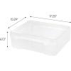 imageIRIS USA 3Tier Scrapbook Storage Unit with Organizer Top Fits 12quot x 12quot Papers for Tools Office Art and Craft Supplies Desktop Organizer Built in Handle WhiteClearExtra Thick Single Case  Clear