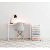 imageIRIS USA 3Tier Scrapbook Storage Unit with Organizer Top Fits 12quot x 12quot Papers for Tools Office Art and Craft Supplies Desktop Organizer Built in Handle WhiteClear6Tier Cart  White