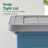 imageIRIS USA File Box Plastic File Organizer for LetterLegal File Document Box Durable Storage Bin Tote with Secure Latching Lid Stackable BPAFree Eco Friendly Sustainable NavyGray 35 Qt 4 PackEcoFriendly  4 Pack