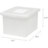 imageIRIS USA File Box Plastic File Organizer for LetterLegal File Document Box Durable Storage Bin Tote with Secure Latching Lid Stackable BPAFree Eco Friendly Sustainable NavyGray 35 Qt 4 PackPearl  4 Pack