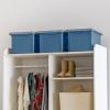 imageIRIS USA File Box Plastic File Organizer for LetterLegal File Document Box Durable Storage Bin Tote with Secure Latching Lid Stackable BPAFree Eco Friendly Sustainable NavyGray 35 Qt 4 PackEcoFriendly  4 Pack