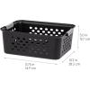 imageIRIS USA Plastic Storage Basket 6Pack Medium Shelf Basket Storage Organizer for Pantry Cabinet Bedroom Closet Laundry Room EcoFriendly NavyBlack
