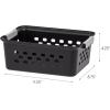 imageIRIS USA Plastic Storage Basket 6Pack Medium Shelf Basket Storage Organizer for Pantry Cabinet Bedroom Closet Laundry Room EcoFriendly NavyBlack