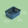 imageIRIS USA Plastic Storage Basket 6Pack Medium Shelf Basket Storage Organizer for Pantry Cabinet Bedroom Closet Laundry Room EcoFriendly NavyNavy