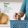 imageIRIS USA Plastic Storage Basket 6Pack Medium Shelf Basket Storage Organizer for Pantry Cabinet Bedroom Closet Laundry Room EcoFriendly NavyNavy