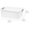 imageIRIS USA Plastic Storage Basket 6Pack Medium Shelf Basket Storage Organizer for Pantry Cabinet Bedroom Closet Laundry Room EcoFriendly NavyWhite