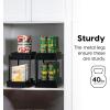 imageIRIS USA Under Sink Organizer 4 Pack Pull Out Under Cabinet Organizers and Storage Kitchen Shelf Pantry Bathroom Under Counter Cleaning Supplies Vertical Spice Rack Slide Out Drawer Easy Install2 Pack
