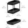 imageIRIS USA Under Sink Organizer 4 Pack Pull Out Under Cabinet Organizers and Storage Kitchen Shelf Pantry Bathroom Under Counter Cleaning Supplies Vertical Spice Rack Slide Out Drawer Easy Install2 Pack