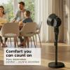 imageIRIS USA WOOZOO Desk Fan with Remote Oscillating Turbo Air Circulator 3 Speeds 56ft Max Air Distance Adjustable Tilt Small Fan for Bedroom Office Dorm BlackPEDESTAL