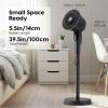 imageIRIS USA WOOZOO Desk Fan with Remote Oscillating Turbo Air Circulator 3 Speeds 56ft Max Air Distance Adjustable Tilt Small Fan for Bedroom Office Dorm BlackPEDESTAL