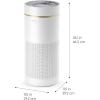 imageIRIS USA WOOZOO True HEPA Air Purifier H13 3in1 filter removes 9997 of particles pet hair smoke and odors covers up to 648 ft 46W Energy Star motor ideal for bedrooms and allergies1 558 Sq Ft