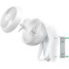 imageIRIS USA WOOZOO Wall Fan with Remote Oscillating Air Circulator 3 Speeds 414 sqft Coverage Area Adjustable Tilt Small Fan for Bedroom Livingroom Office Dorm WhiteWHITE