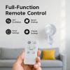 imageIRIS USA WOOZOO Wall Fan with Remote Oscillating Air Circulator 3 Speeds 414 sqft Coverage Area Adjustable Tilt Small Fan for Bedroom Livingroom Office Dorm WhiteWHITE