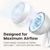 imageIRIS USA WOOZOO Wall Fan with Remote Oscillating Air Circulator 3 Speeds 414 sqft Coverage Area Adjustable Tilt Small Fan for Bedroom Livingroom Office Dorm WhiteWHITE