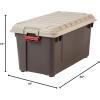 imageIRIS USA WeatherPro 21 Gallon Lockable Storage Bins with Lids 4 Pack  Made in USA Heavy Duty Stackable Containers Garage Organizing Tubs Rugged Sturdy Equipment Utility Box  BlackYellowBrownBeige
