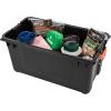 imageIRIS USA WeatherPro 21 Gallon Lockable Storage Bins with Lids 4 Pack  Made in USA Heavy Duty Stackable Containers Garage Organizing Tubs Rugged Sturdy Equipment Utility Box  BlackYellowBlackOrange