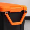 imageIRIS USA WeatherPro 21 Gallon Lockable Storage Bins with Lids 4 Pack  Made in USA Heavy Duty Stackable Containers Garage Organizing Tubs Rugged Sturdy Equipment Utility Box  BlackYellowBlackOrange