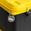 imageIRIS USA WeatherPro 21 Gallon Lockable Storage Bins with Lids 4 Pack  Made in USA Heavy Duty Stackable Containers Garage Organizing Tubs Rugged Sturdy Equipment Utility Box  BlackYellowBlackYellow