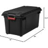 imageIRIS USA WeatherPro 21 Gallon Lockable Storage Bins with Lids 4 Pack  Made in USA Heavy Duty Stackable Containers Garage Organizing Tubs Rugged Sturdy Equipment Utility Box  BlackYellowBlack