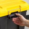 imageIRIS USA WeatherPro 21 Gallon Lockable Storage Bins with Lids 4 Pack  Made in USA Heavy Duty Stackable Containers Garage Organizing Tubs Rugged Sturdy Equipment Utility Box  BlackYellowBlackYellow