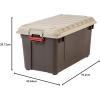 imageIRIS USA WeatherPro 21 Gallon Lockable Storage Bins with Lids 4 Pack  Made in USA Heavy Duty Stackable Containers Garage Organizing Tubs Rugged Sturdy Equipment Utility Box  BlackYellowBrownBeige