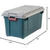 imageIRIS USA WeatherPro 21 Gallon Lockable Storage Bins with Lids 4 Pack  Made in USA Heavy Duty Stackable Containers Garage Organizing Tubs Rugged Sturdy Equipment Utility Box  BlackYellowGreenGray
