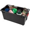 imageIRIS USA WeatherPro 21 Gallon Lockable Storage Bins with Lids 4 Pack  Made in USA Heavy Duty Stackable Containers Garage Organizing Tubs Rugged Sturdy Equipment Utility Box  BlackYellowBlack