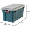 imageIRIS USA WeatherPro 21 Gallon Lockable Storage Bins with Lids 4 Pack  Made in USA Heavy Duty Stackable Containers Garage Organizing Tubs Rugged Sturdy Equipment Utility Box  BlackYellowGreenGray