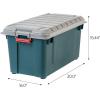 imageIRIS USA WeatherPro 21 Gallon Lockable Storage Bins with Lids 4 Pack  Made in USA Heavy Duty Stackable Containers Garage Organizing Tubs Rugged Sturdy Equipment Utility Box  BlackYellowGreenGray