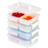 imageIRIS USA 1 Qt Plastic Storage Bins with Lids 4 Pack Craft Storage Container Sensory Bin Organizing Containers for Home Office ampamp Art Supplies Stackable WhiteWhite