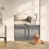 imageIRIS USA 24quot 39quot Dog Gate Plastic Pet Gate Indoor Expandable Portable Dog Gate for Doorways 25quot H White 2 PackGray