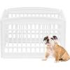 imageIRIS USA 24quot 4Panel Pet Dog Puppy Playpen IndoorOutdoor Dog Pen 35 x 35 x 24 Foldable Fold It Down Easy Storing Customizable WhiteWhite