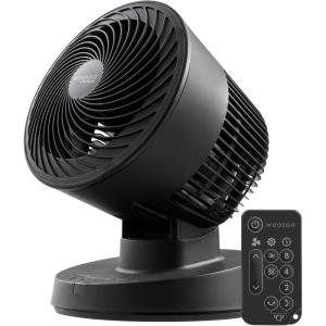 imageIRIS USA WOOZOO Desk Fan with Remote Oscillating Turbo Air Circulator 3 Speeds 56ft Max Air Distance Adjustable Tilt Small Fan for Bedroom Office Dorm BlackTABLE TOP