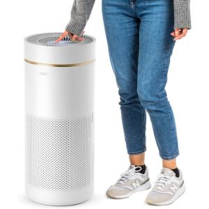 imageIRIS USA WOOZOO True HEPA Air Purifier H13 3in1 filter removes 9997 of particles pet hair smoke and odors covers up to 648 ft 46W Energy Star motor ideal for bedrooms and allergies1 558 Sq Ft
