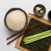 imageIRIS Instant White Sushi Rice 10 Pack Premium Japanese Short Grain Sticky Rice Microwave for 80 seconds 12 Minutes Gluten Free Vegan Grown Polished and Packed in JapanRaw  Very Soft