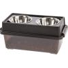 imageIRIS USA 2in1 Elevated Dog Bowls 6quot H with Airtight Pet Food Storage Container Holds Up to 5 Lbs Removable 4 Thick 16 oz Stainless Steel Bowls at Home or Camping Pet Dish Bowl Set SmokeBlackSmokeBlack