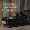 imageIRIS USA 2in1 Elevated Dog Bowls 6quot H with Airtight Pet Food Storage Container Holds Up to 5 Lbs Removable 4 Thick 16 oz Stainless Steel Bowls at Home or Camping Pet Dish Bowl Set SmokeBlackSmokeBlack