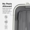 imageIRIS USA Dog Food Storage Container with Wheels Airtight Lid 2Cup Scoop Up to 54 Pounds Pet Food Storage Built in Scoop Storage in Lid Versatile Pet Food Bin Portable BPA Free GrayDark GrayGrayDark Gray