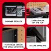 imageIRIS USA Plastic Drawer Storage Organizer 2Pack 26Drawer Teacher Toolbox Bead Small Parts Organizer Cabinet for Hardware Crafts Nuts Bolts Tools Sticker Business Scrapbook Art Hobby Garage  Black26 Drawer  2 Pack