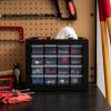 imageIRIS USA Plastic Drawer Storage Organizer 2Pack 26Drawer Teacher Toolbox Bead Small Parts Organizer Cabinet for Hardware Crafts Nuts Bolts Tools Sticker Business Scrapbook Art Hobby Garage  Black16 Drawer