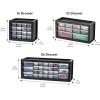 imageIRIS USA Plastic Drawer Storage Organizer 2Pack 26Drawer Teacher Toolbox Bead Small Parts Organizer Cabinet for Hardware Crafts Nuts Bolts Tools Sticker Business Scrapbook Art Hobby Garage  Black10 Drawer  2 Pack