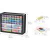imageIRIS USA Plastic Drawer Storage Organizer 2Pack 26Drawer Teacher Toolbox Bead Small Parts Organizer Cabinet for Hardware Crafts Nuts Bolts Tools Sticker Business Scrapbook Art Hobby Garage  Black36 Drawer