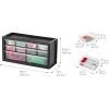 imageIRIS USA Plastic Drawer Storage Organizer 2Pack 26Drawer Teacher Toolbox Bead Small Parts Organizer Cabinet for Hardware Crafts Nuts Bolts Tools Sticker Business Scrapbook Art Hobby Garage  Black10 Drawer  2 Pack