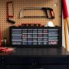 imageIRIS USA Plastic Drawer Storage Organizer 2Pack 26Drawer Teacher Toolbox Bead Small Parts Organizer Cabinet for Hardware Crafts Nuts Bolts Tools Sticker Business Scrapbook Art Hobby Garage  Black26 Drawer