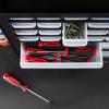 imageIRIS USA Plastic Drawer Storage Organizer 2Pack 26Drawer Teacher Toolbox Bead Small Parts Organizer Cabinet for Hardware Crafts Nuts Bolts Tools Sticker Business Scrapbook Art Hobby Garage  Black36 Drawer