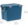 imageIRIS USA WeatherPro 19 Qt EcoFriendly Storage Bins with Lids 6 Pack BPAFree Plastic Gasket Box with Tight Latch and Seal Stackable Nestable Tote Tub  Navy103 Qt  2 Pack